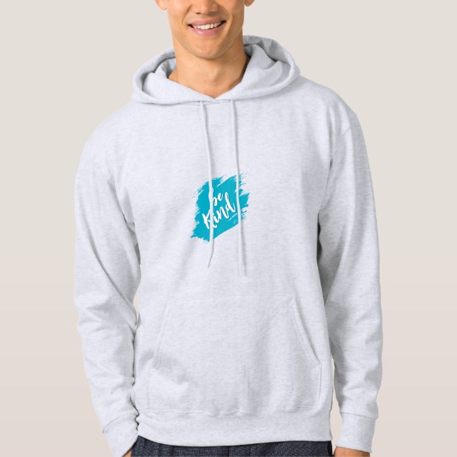 Moletom Capuz masculino turquesa - Capuz moderno (Frente)
