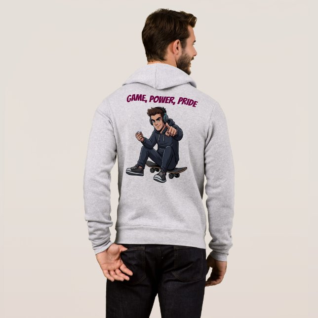 Moletom Capuz Ryder Game Power Pride – Moda Urbana de Rua  (Parte Traseira Completa)