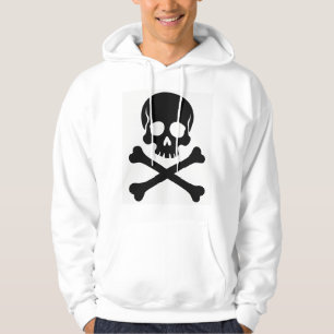 Moletom Capuz Unisex Crânio e Ossos Minimalista