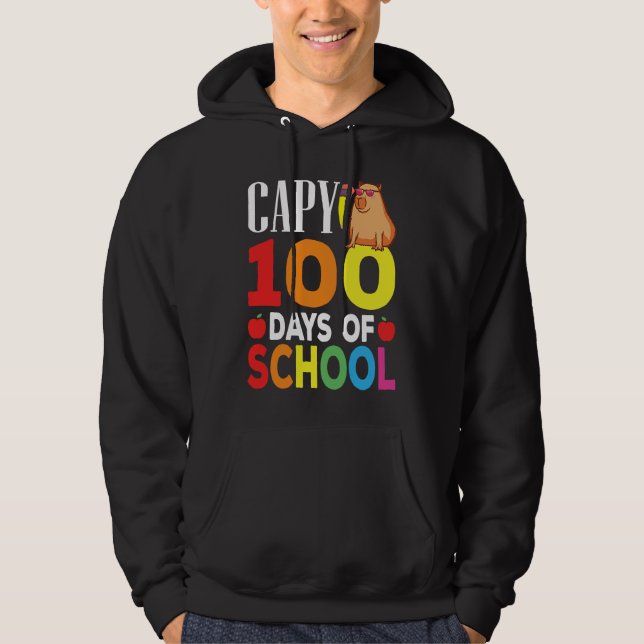 Moletom Capy 100 Days Of School Teacher Capybara (Frente)