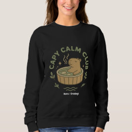Moletom Capy Calm Club Cute Capybara Retro Aesthetic Cozy