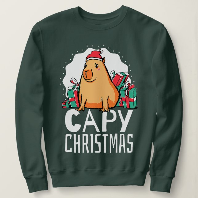 Moletom Capy Christmas Capybara (Frente do Design)