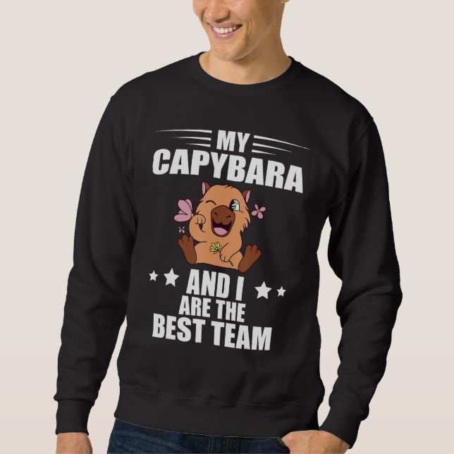 Moletom Capybara And I Best Team Rodent Animal Capybara (Frente)