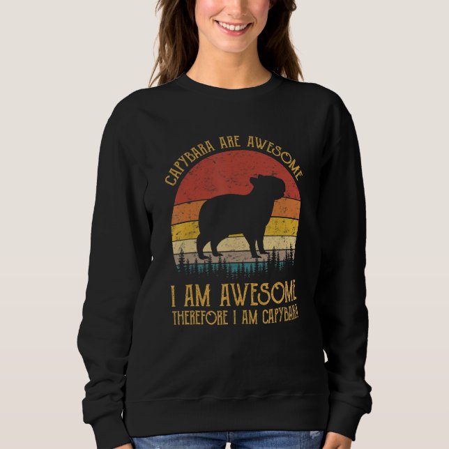 Moletom Capybara Are Awesome I Am Awesome Funny Rodent Ani (Frente)