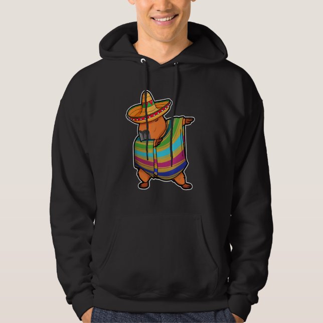 Moletom Capybara Cinco De Mayo  Capibara Dab Mexican (Frente)