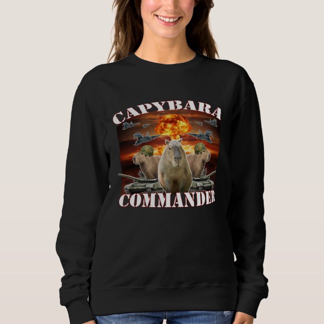 Moletom Capybara Commander  Capybara Warrior (Frente)