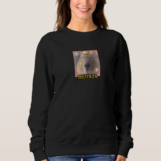 Moletom Capybara Cuja Cabeça É Laranja (Frente)