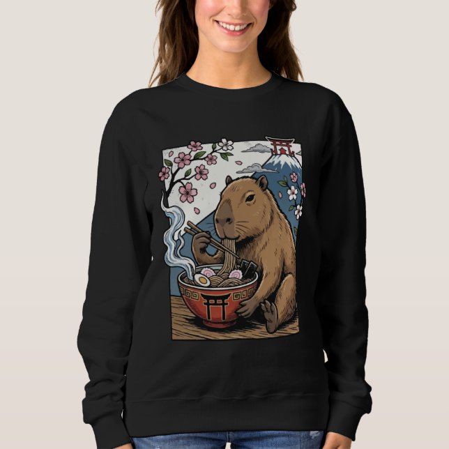 Moletom Capybara Eating Ramen (Frente)