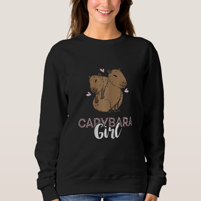Moletom Capybara Girl Capybara   Capybara Rodent Animal (Frente)