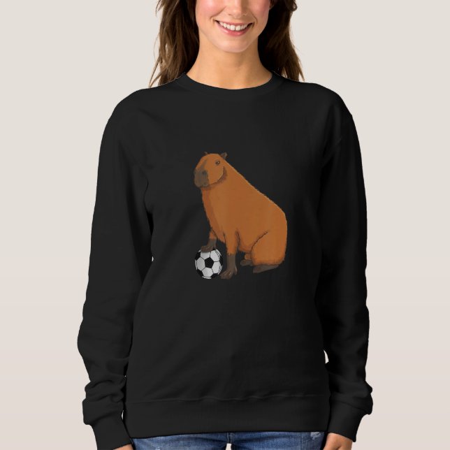 Moletom Capybara Meme Soccer player with Football (Frente)
