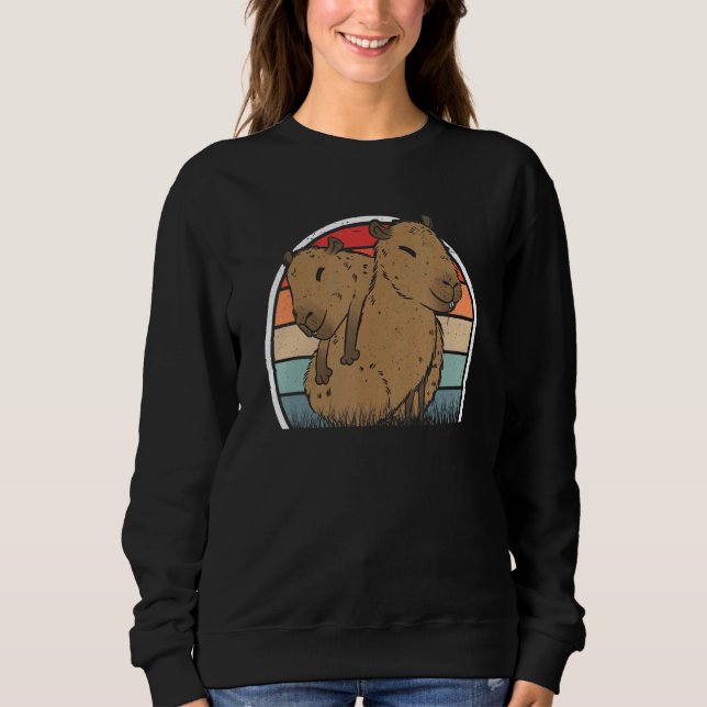 Moletom Capybara Retro Capybara Vintage (Frente)