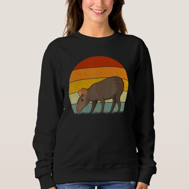 Moletom Capybara  Retro Style Vintage (Frente)