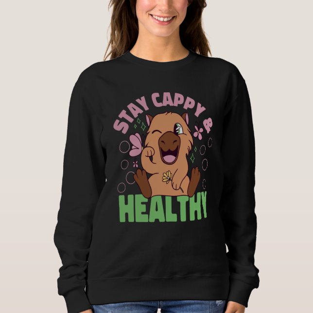 Moletom Capybara Stay Capy And Healthy (Frente)