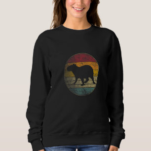 Moletom Capybara Vintage Distressed Estilo Retro 70s Prêmi