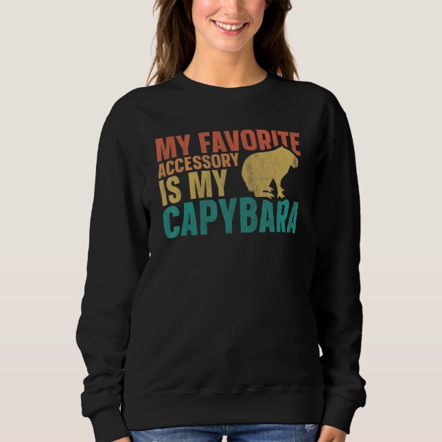 Moletom Capybaras My Favorite Accessory Is My Capybara (Frente)