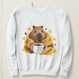 Moletom CapyBarri em um Cobertor Aconchegante Relaxando e 