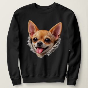 Moletom Cara de Chihuahua Engraçada em Design 3D – Meme de