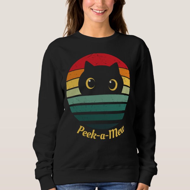 Moletom Cara de Gato Fofo Espia um Miau (Frente)