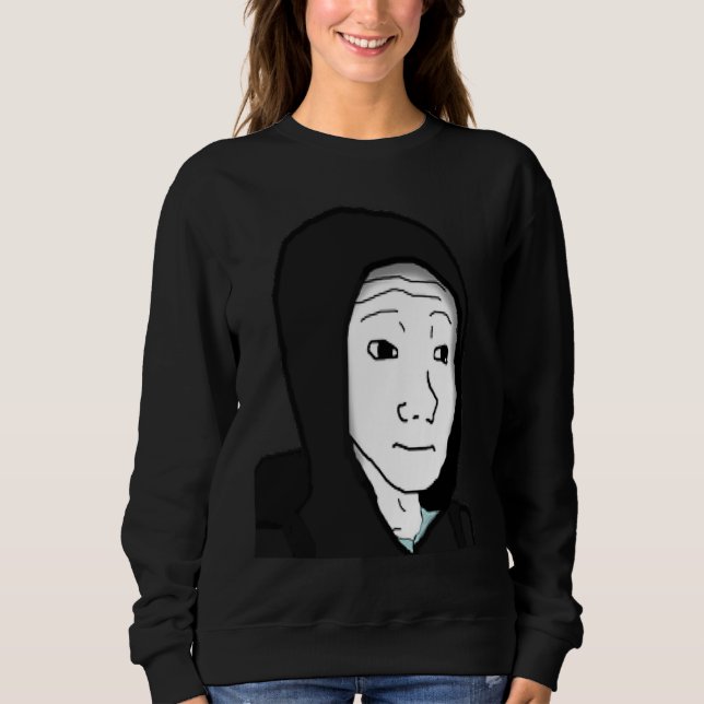 Moletom Cara de Sentimentos Wojak Meme Doomer  1 (Frente)