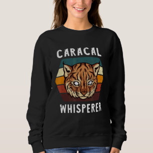 Moletom Caracal Cat Whisperer Retro Vintage Wild Cat Lynx