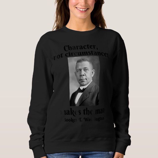 Moletom Caracter Booker T Washington Torna o Homem Negra (Frente)
