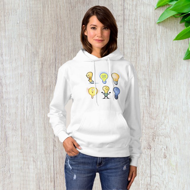 Moletom Caracteres Lightbulb Womens Hoodie (Criador carregado)