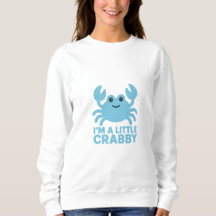 Moletom Caranguejo Azul Pastel – Suave “Estou um Pouco Irr
