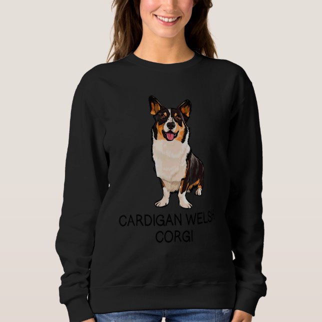 Moletom Cardigan Welsh Corgi Cachorro Louco (Frente)