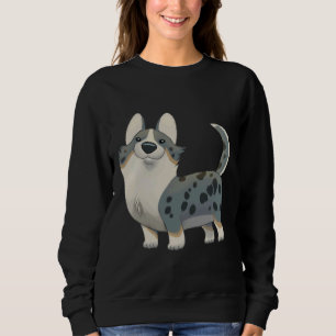 Moletom Cardigan Welsh Corgi Merle E Tan