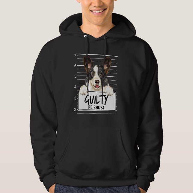 Moletom Cardigan Welsh Corgi Mugshot Cão Culpado (Frente)
