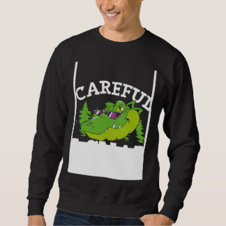 Moletom Careful I Snap Backprint Alligator