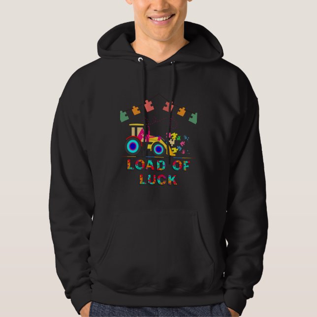 Moletom Carga De Sorte Autismo Quebra-cabeça (Frente)