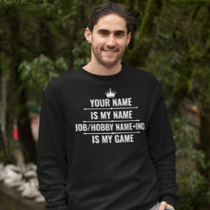 Moletom Cargo Engraçado Personalizado e Nome do Hobby