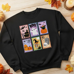 Moletom Carimbo de Halloween Collage Camisola de Mama
