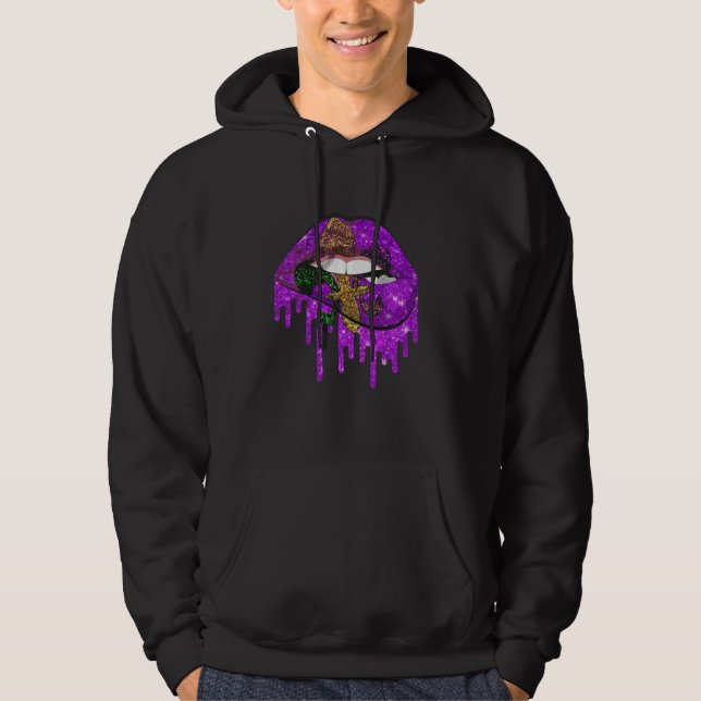 Moletom Carnaval de Mardi Gras Figurume Purple e Dourada F (Frente)