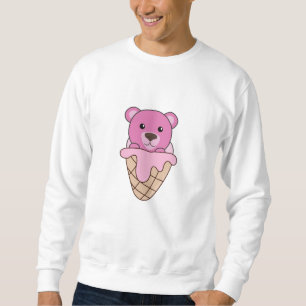 Moletom Carneiro De Sorvete Rosa, Animais Cubados De Wafff