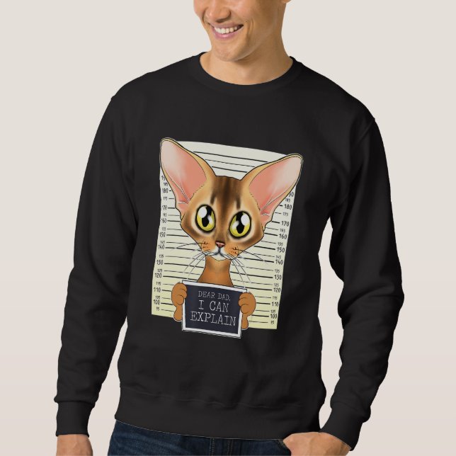 Moletom Caro Pai Posso Explicar Que O Pai De Gato Abissino (Frente)