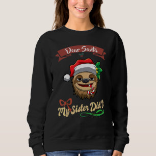 Moletom Caro Papai Noel Minha Irmã Fez Isso Natal Irmãos_3