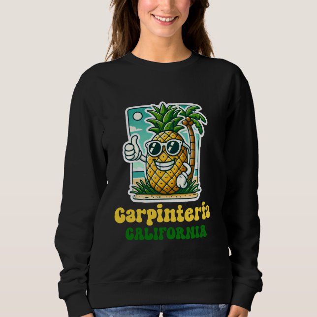 Moletom Carpinteria California CA Cute Beach Pineapple Thu (Frente)