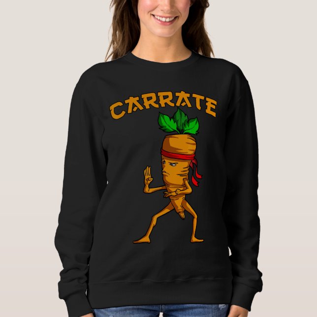 Moletom Carrate Carrot Pun Karate Treinando Arte Marcial (Frente)