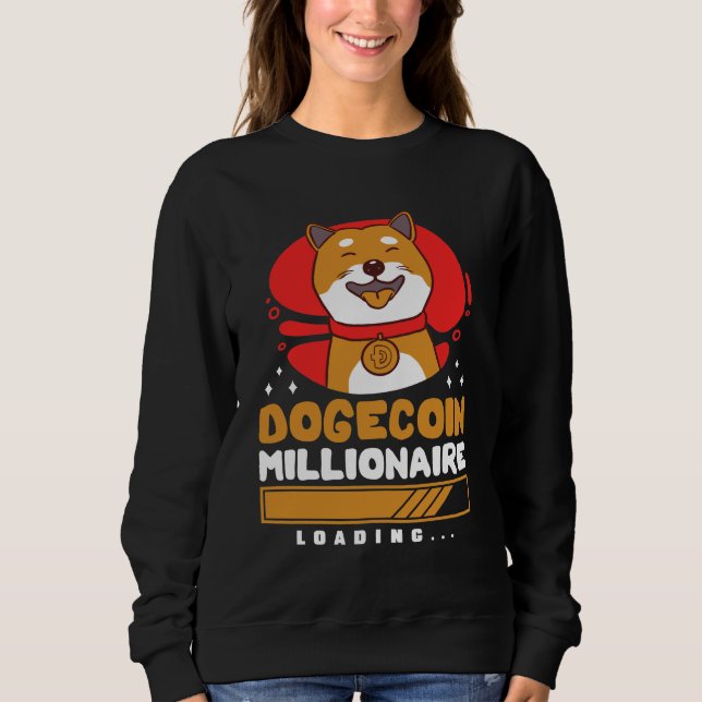Moletom Carregamento do Crypto DogeCoin Millionaire (Frente)