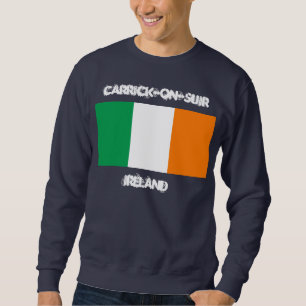 Moletom Carrick-on-Suir, Irlanda com bandeira irlandesa