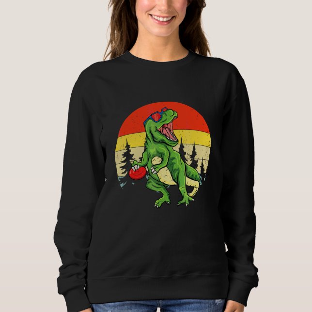 Moletom Carrinho de Disco de Golfe Dinosaur Rex Frisbee Cr (Frente)