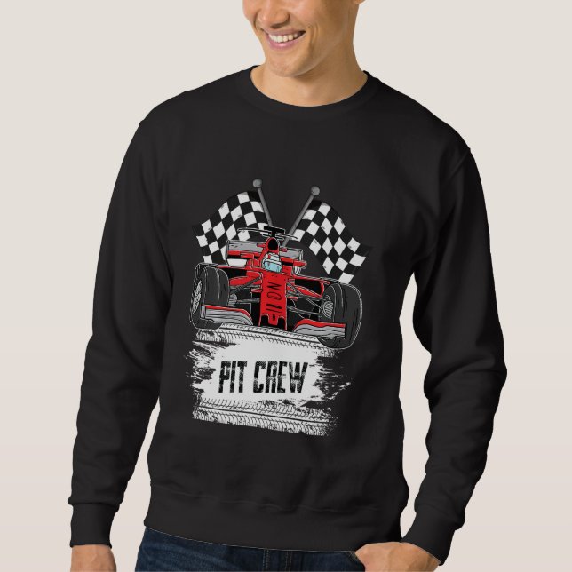 Moletom Carro-Da-Corrida Engraçado, Pit Crew Racing F (Frente)
