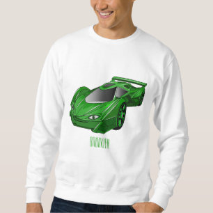 Moletom Carro desportivo verde com ilustração aerofoil