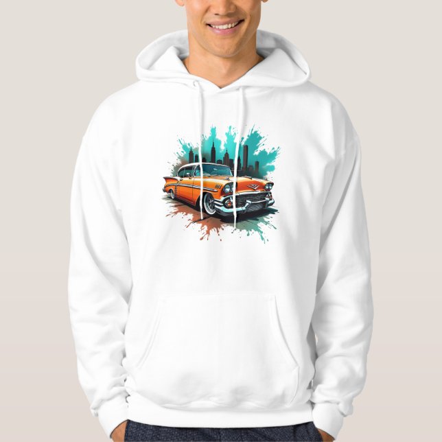 Moletom Carro Retrô com Estilo de Grafite Urbana (Frente)