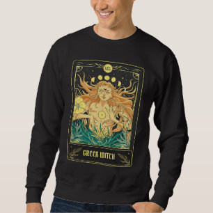Moletom Carta de Tarot da Bruxa Verde Pagan Wicca Wiccan R