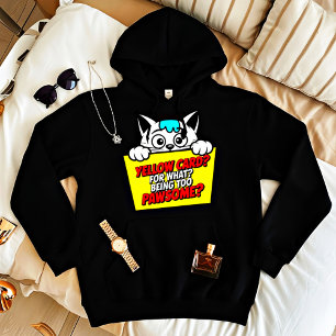 Moletom Cartão Amarelo de Gato Hilário e Incrível - Esport