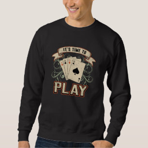 Moletom Cartão de Cartões Jogando Poker Dia Ace Jogo Casin
