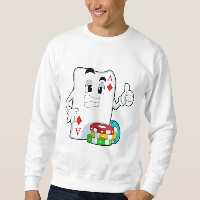 Moletom Cartão de pôquer com chips Poker (Frente)